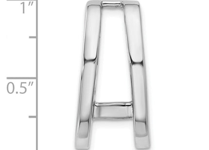 14k White Gold Holds Stone Slide Mounting Fits up to Regular/ Fancy or Reversible Omega (Style XSW58)