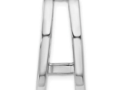 14k White Gold Holds Stone Slide Mounting Fits up to Regular/ Fancy or Reversible Omega (Style XSW58)
