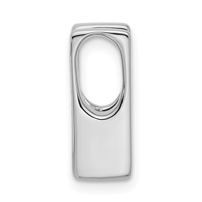 14K White Gold Holds Stone Slide Mounting Fits up to Regular/ Fancy or Reversible Omega, 18 x 9mm (SW59)