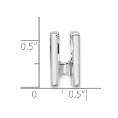 14K White Gold Holds Stone Slide Mounting Fits up to Regular/ Fancy or Reversible Omega, 18 x 9mm (SW59)