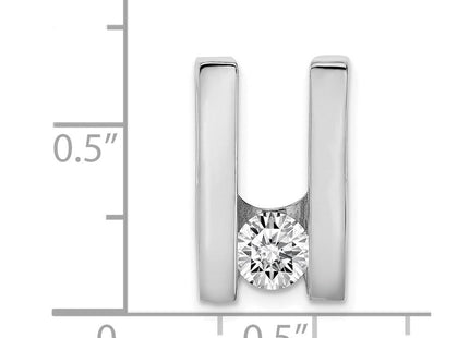 14K white gold pendants & charm, alternate view