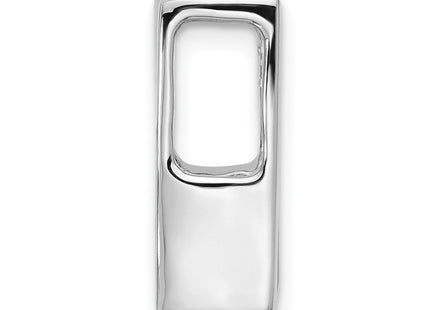 14k White Gold Holds Stone Slide Mounting Fits up to Regular/ Fancy or Reversible Omega (Style XSW61)