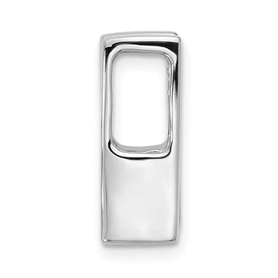 14K White Gold Holds Stone Slide Mounting Fits up to Regular/ Fancy or Reversible Omega, 19 x 12mm
