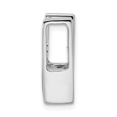 14K White Gold Holds Stone Slide Mounting Fits up to Regular/ Fancy or Reversible Omega, 20 x 13mm