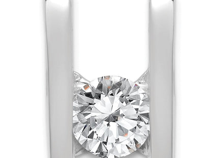 14k White Gold Holds Stone Slide Mounting Fits up to Regular/ Fancy or Reversible Omega (Style XSW62)