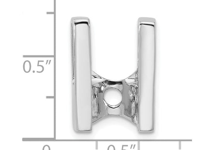 14k White Gold Holds Stone Slide Mounting Fits up to Regular/ Fancy or Reversible Omega (Style XSW62)