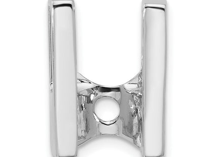 14k White Gold Holds Stone Slide Mounting Fits up to Regular/ Fancy or Reversible Omega (Style XSW62)