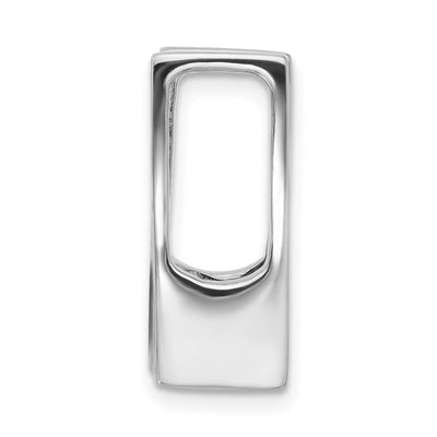 14K White Gold Holds Stone Slide Mounting Fits up to Regular/ Fancy or Reversible Omega, 24 x 12mm