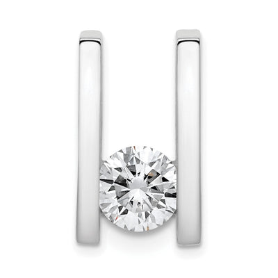 14K White Gold Holds Stone Slide Mounting Fits up to Regular/ Fancy or Reversible Omega, 24 x 12mm