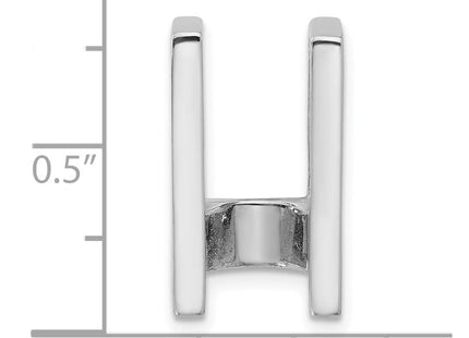 14k White Gold Holds Stone Slide Mounting Fits up to Regular/ Fancy or Reversible Omega (Style XSW63)