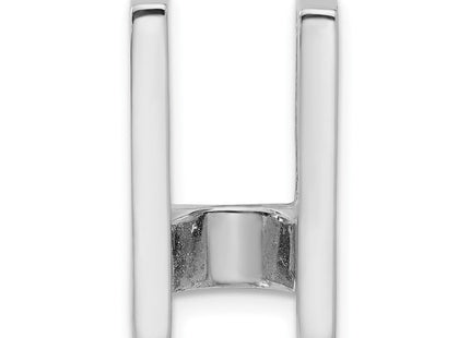 14k White Gold Holds Stone Slide Mounting Fits up to Regular/ Fancy or Reversible Omega (Style XSW63)