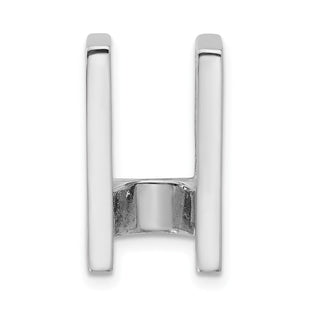 14k White Gold Holds Stone Slide Mounting Fits up to Regular/ Fancy or Reversible Omega (Style XSW63)