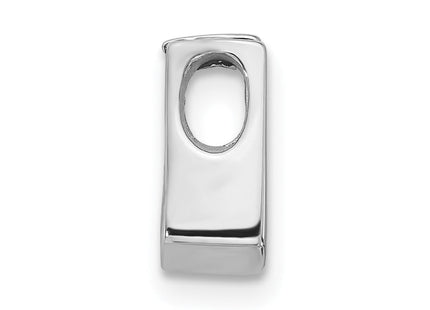 14k White Gold Holds Stone Slide Mounting Fits up to Regular/ Fancy or Reversible Omega (Style XSW64)