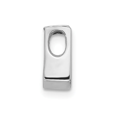 14K White Gold Holds Stone Slide Mounting Fits up to Regular/ Fancy or Reversible Omega, 11 x 8mm