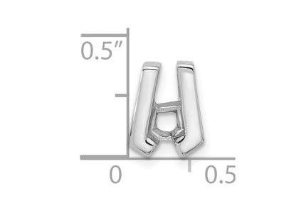 14k White Gold Holds Stone Slide Mounting Fits up to Regular/ Fancy or Reversible Omega (Style XSW64)
