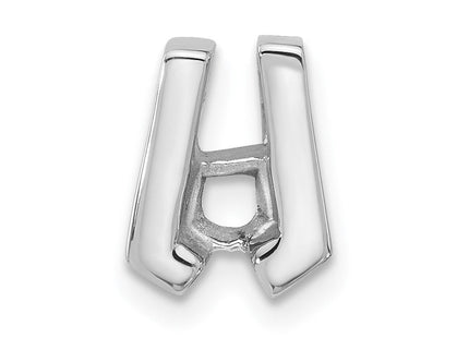 14k White Gold Holds Stone Slide Mounting Fits up to Regular/ Fancy or Reversible Omega (Style XSW64)