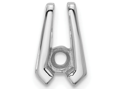 14k White Gold Holds Stone Slide Mounting Fits up to Regular/ Fancy or Reversible Omega (Style XSW67)