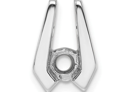 14k White Gold Holds Stone Slide Mounting Fits up to Regular/ Fancy or Reversible Omega (Style XSW68)