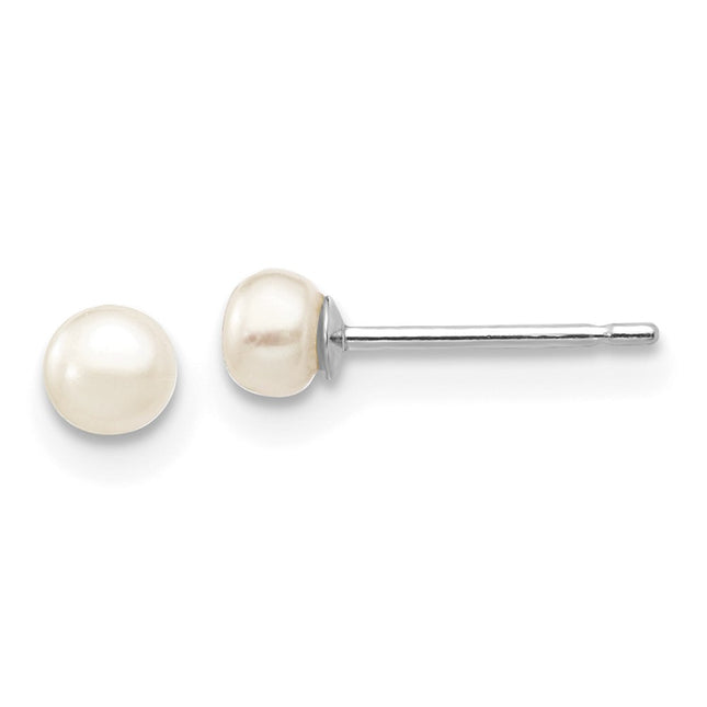 14k White Gold Earrings Style XW30BW - Classique Jewelry Inc.