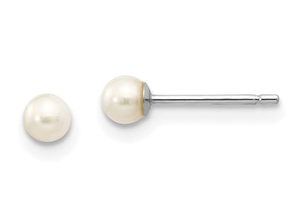 14k White Gold Earrings Style XW30PW - Classique Jewelry Inc.