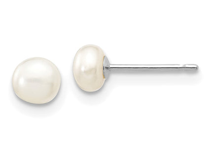 14k White Gold Earrings Style XW40BW - Classique Jewelry Inc.
