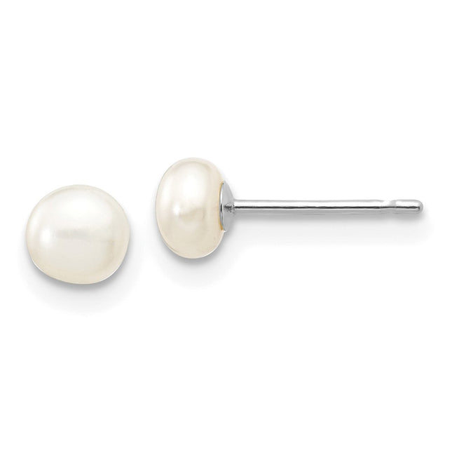 14k White Gold Earrings Style XW40BW - Classique Jewelry Inc.
