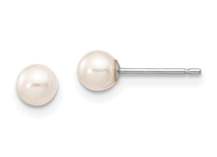 14k White Gold Earrings Style XW40PW - Classique Jewelry Inc.