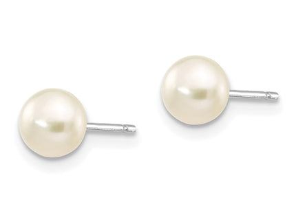 14k White Gold Earrings Style XW50BW - Classique Jewelry Inc.