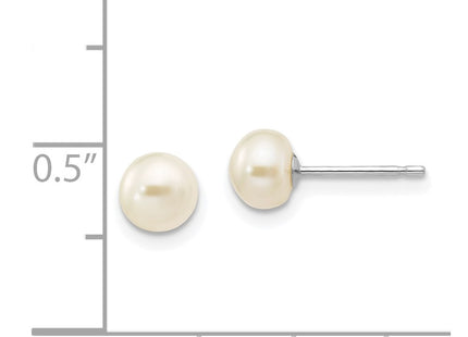 14k White Gold Earrings Style XW50BW - Classique Jewelry Inc.