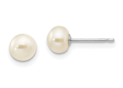 14k White Gold Earrings Style XW50BW - Classique Jewelry Inc.