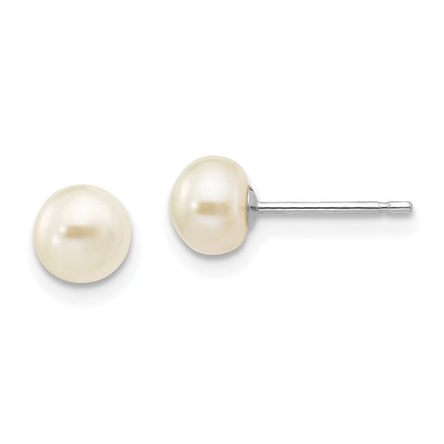 14k White Gold Earrings Style XW50BW - Classique Jewelry Inc.