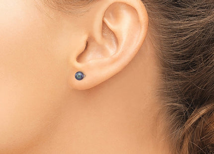 14k White Gold Earrings Style XW50PB - Classique Jewelry Inc.