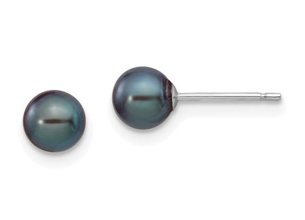 14k White Gold Earrings Style XW50PB - Classique Jewelry Inc.