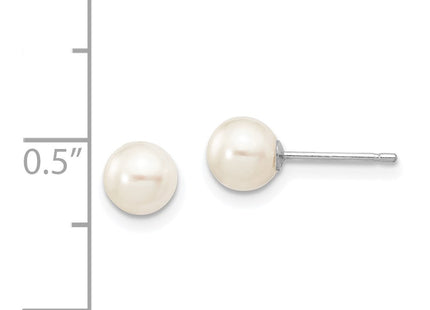 14k White Gold Earrings Style XW50PW - Classique Jewelry Inc.