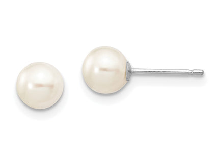 14k White Gold Earrings Style XW50PW - Classique Jewelry Inc.