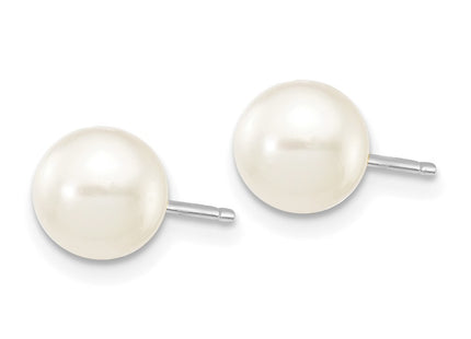 14k White Gold Earrings Style XW60PW - Classique Jewelry Inc.