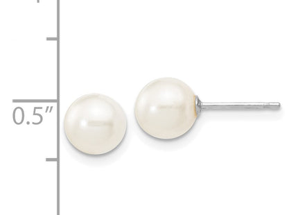 14k White Gold Earrings Style XW60PW - Classique Jewelry Inc.