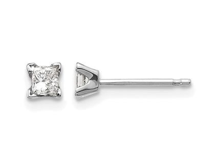 14K white gold diamond earrings