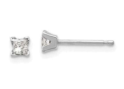 14K white gold diamond earrings