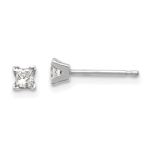 14k White Gold Earrings Style XWAP2AAA - Classique Jewelry Inc.