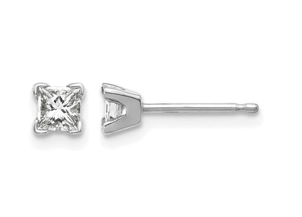 14K white gold diamond earrings