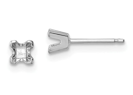 14K white gold diamond earrings