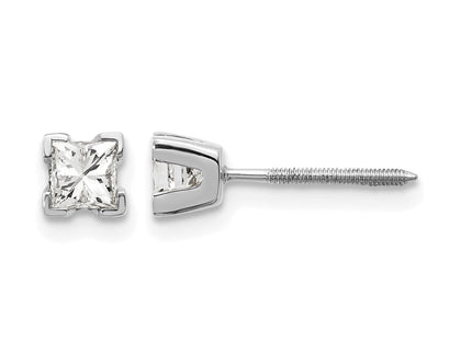 14K white gold diamond earrings