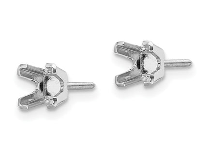 14K white gold stud earrings, alternate view