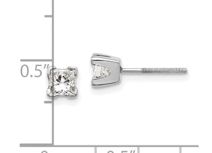 14k White Gold Earrings Style XWAP5VS - Classique Jewelry Inc.
