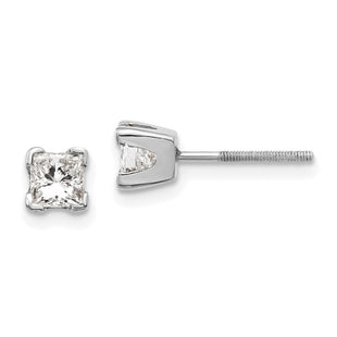 14k White Gold Earrings Style XWAP5VS - Classique Jewelry Inc.