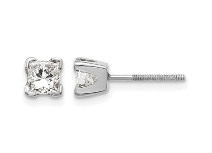 14K white gold diamond earrings