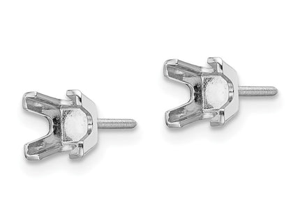 14K white gold stud earrings, alternate view