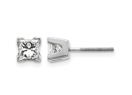 14K white gold diamond earrings
