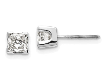 14K white gold diamond earrings